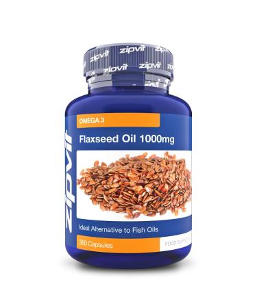 Flaxseed Oil Capsules 1000mg 360 Softgels. Up to 12 Months Supply.