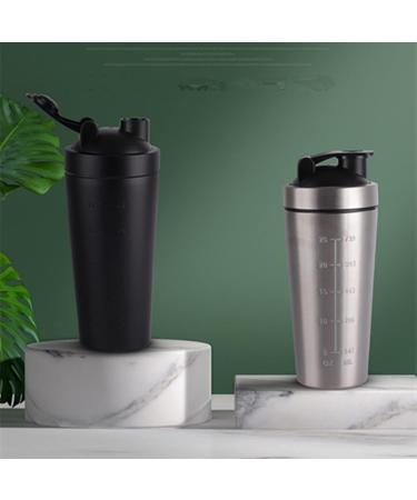 Soynogya Protein Shaker 750ml - Stainless Steel Sports & Fitness Blender for Egg White & Protein - Black - Buy Online on GoSupps.com