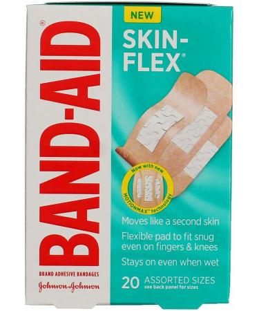 Band-Aid Skin-Flex Bandages Assorted 20+6 Count - Flexible Adhesive Bandages - Buy Online on GoSupps.com