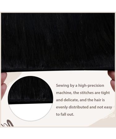 Buy Laavoo 55cm Real Hair Extensions - Black Sew-In Hair 100g #1 Naturally Beautiful - Buy Online on GoSupps.com