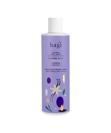 Hagi Cosmetics Plum Picking Natural Shower Gel With Australian Davidson Plum Vanilla Aloe Panthenol and Prebiotics Gentle & Moisturizing Perfect for All Skin Types 300ml