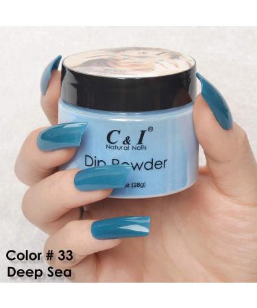 C & I Dipping Powder Powder Colour No. 033 Deep Sea Blue Colour System - Buy Online on GoSupps.com