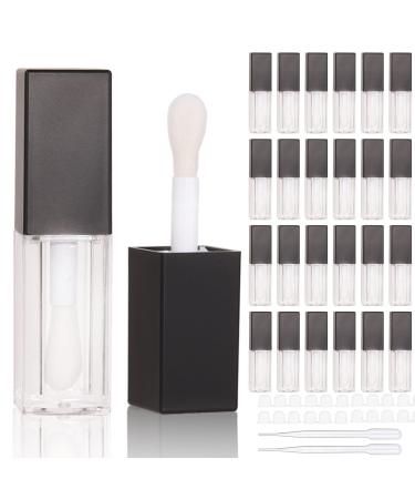 24pcs 5ml Empty Square Black Lip Gloss Tubes Bulk Wholesale Large Stick Lip Gloss Containers
