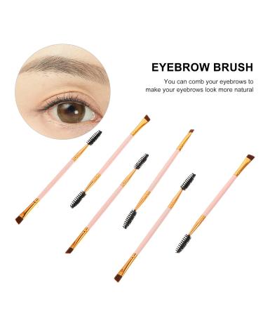 6pcs Pink Eyebrow Brush Set | Mascara & Powder Brushes | Miss Artificial Fiber Perfect for Flawless Brows - Buy Online on GoSupps.com