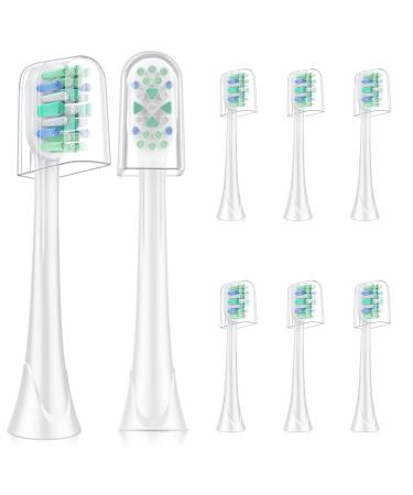 Toothbrush Replacement Heads Compatible with Philips Sonicare 8 Pack Electric Brush Head for HX3/6/9 4100 5100 6100 9900&More