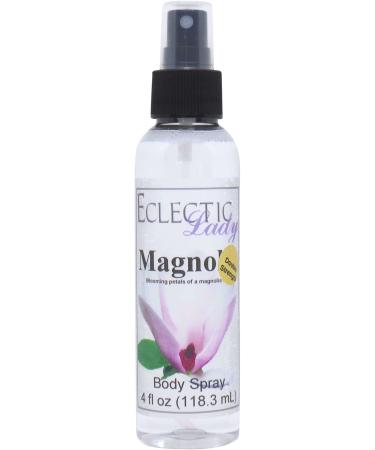 Magnolia Body Spray (Double Strength) 4 ounces Body Mist for Women with Clean Light & Gentle Fragrance Long Lasting Perfume with Comforting Scent for Men & Women Cologne with Soft Subtle Aroma 4 Fluid Ounces (Double Strength)