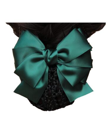 Professional ladies headwear hair net ladies hair bow hair clip hair clips hair bun snoods hair accessories green