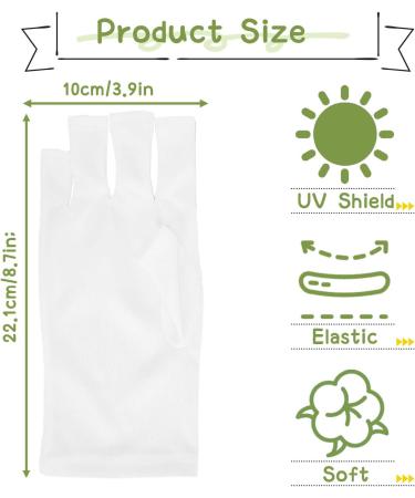 RIVIEVAL UV Gloves for Gel Nails UV Gloves Gel Manicure Gloves UV Protection Gloves Anti UV Gloves Nail Art Skin Care UV Shield Gloves Half Finger Gloves for Nail Polish Nail Art Dryer(White) - Buy Online on GoSupps.com