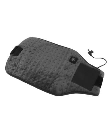 USB-heated belt more convenient breathable heating waist wrap portable adjustable temperature soft quick heating for at home (dark gray)