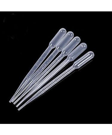 Rienar White 3ML Disposable Plastic Eye Dropper Set Transfer Graduated Pipettes (20 PCS)