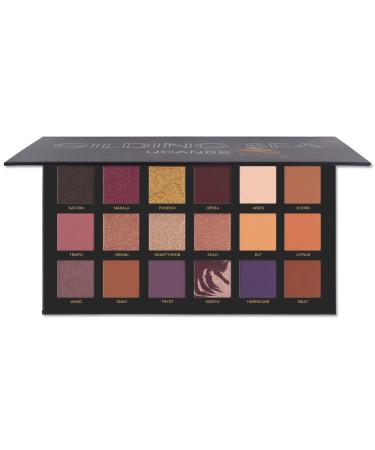 CHARMCODE Shimmer Matte Makeup Eyeshadow Palette Professional 18 Colors High Pigmented Warm Neutral Metallic Blendable Creamy Eye Shadow Pallet Set  GILDING SEA