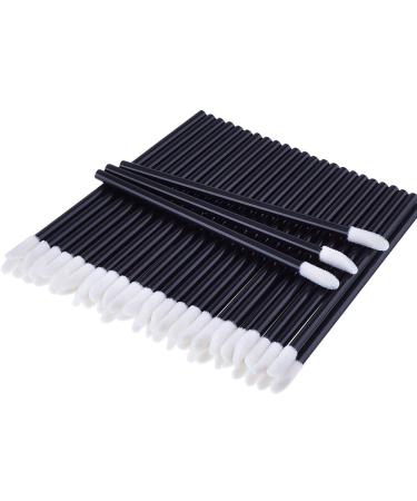 100Pcs Disposable Lip Brushes & Applicators - Lipstick Gloss Wands for Makeup & Testing - Black - Buy Online on GoSupps.com