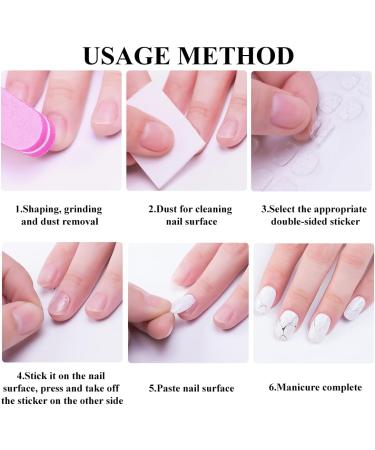 10/240pcs Double-Sided Nail Stickers - Waterproof Jelly Adhesive Labels for Artificial Nails - International Shipping - Buy Online on GoSupps.com