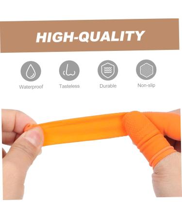 NOLITOY 100pcs Non-Slip Finger Cots - Wear-Resistant Anti-Skid Finger Protectors | Orange 6x1.5cm - Ideal for eCommerce Shipping Worldwide - Buy Online on GoSupps.com