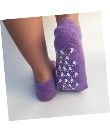FRCOLOR Gel Jojoba Oils Plantar Silicone Heel Sock Exfoliating Hand Gloves Heal Gloves Cracked Skin Gloves Women Skin Care Gloves Moisture Gloves Socks Moisturiser Purple medium - Buy Online on GoSupps.com