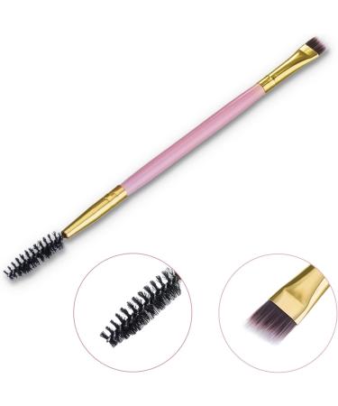 Frienda 3 Pack Eyebrow Brush & Spoolie Set - Double Handle Angled Brush and Comb for Brow Powders, Waxes, Gels - Pink - Buy Online on GoSupps.com