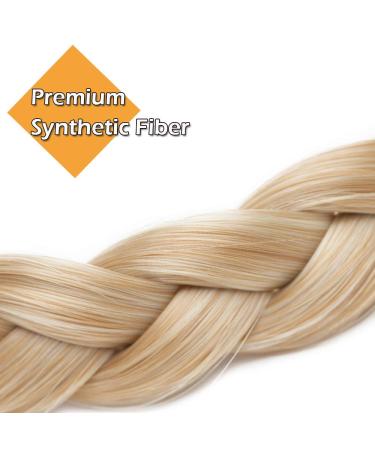 Silk-Co Women Hair Band | 3 Strand Blonde Braided Headband for Weddings | Elastic Hair Tie & Braids Extensions - Vintage Style 1.5cm Wide - Buy Online on GoSupps.com