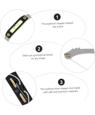 FOMIYES 3pcs Bow Eyebrow Ruler Metal Dies Brow Mapping Ruler Eyebrow Mapping Tool Make up Drawing Tool - Buy Online on GoSupps.com