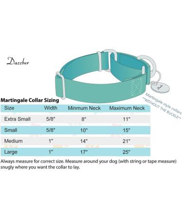 Dazzber Martingale Dog Collar for Small Dogs | No Pull Anti-Escape | Adjustable 20.3-27.9 cm | Royal Blue | Cloud Design | Perfect for Puppies - Buy Online on GoSupps.com