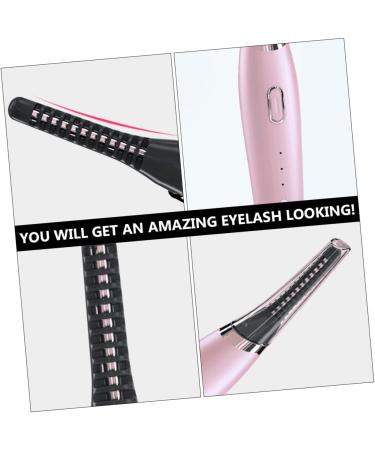 Housoutil Eyelash Curler Rechargeable Eyelash Brush 3 Temperature Gears Eyelash Brush Mini Natural Eye Lashes Curling Hot Lash Curler Beauty Tool Eyelashs Pink Abs Curling Iron USB - Buy Online on GoSupps.com