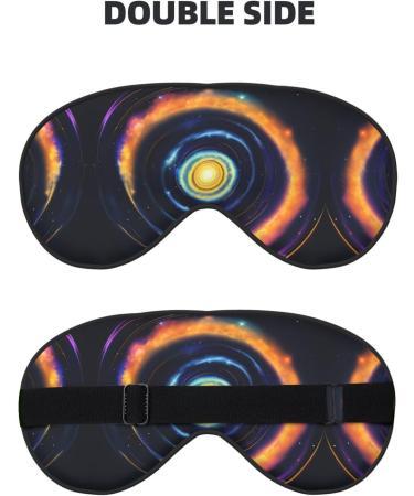Space Spiral Cosmic Energy Print Eye Mask | Double-Sided Soft & Light Blocking for Better Sleep - Buy Online on GoSupps.com