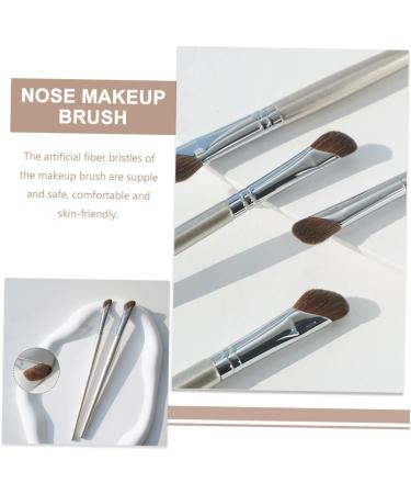 BIUDECO 4pcs Nose Shadow Brush Makeup Accessory Brow Brush Angled Eye Smudge Brush Angled Liner Brush Alloy - Buy Online on GoSupps.com
