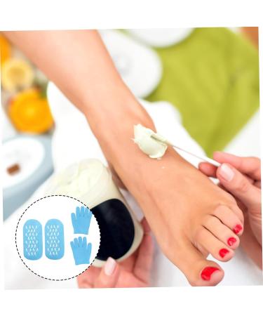 POPETPOP Hydrating Gloves Dry feet Gel Socks Cracked feet Gel Socks Moisturizing Toe Socks Toeless Gel Socks Cracked Heels Gel Socks Gel Heel Sleeves Miss Silicone Socks moisturize - Buy Online on GoSupps.com