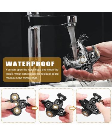 Replacement Shaver Blade Heads - 5 Heads Electric Razor for Beard & Face - Easy Install (Black+Gold) - Buy Online on GoSupps.com