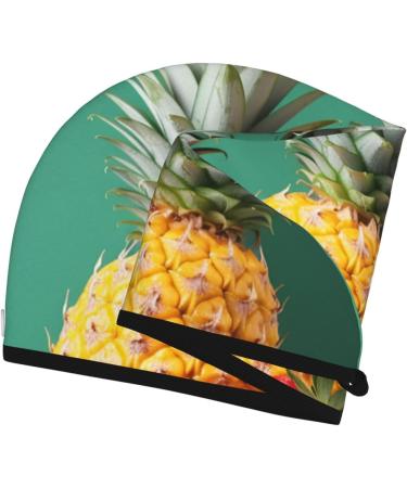 Banana Strawberry Pineapple Print Dry Hair Cap for Women Coral Velvet Hair Towel Wrap Absorbent Hair Drying Towel with Button Quick Dry Hair Turban for Travel Shower Gym Salons - Buy Online on GoSupps.com