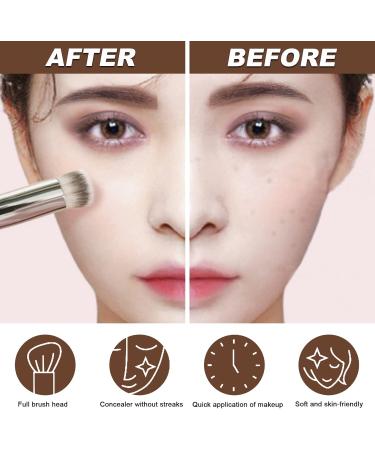 3Pcs Foundation Concealer Brush Slanted Foundation Brush for Liquid Makeup Angled Cream Foundation and Under Eye Concealer Brush Set for Blending Cream Powder Buffing Stippling (3 Sizes) - Buy Online on GoSupps.com