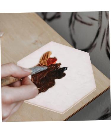 Mipcase 6 Pcs Resin Nail Art Holders | Round & Hexagon Mixing Plates for Professional Nail Design - Buy Online on GoSupps.com