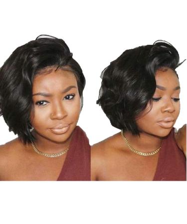Close Lace Wig Cap - Wig Human Hair Afro - Brazilian Natural Hair Meche 12 Inch Black