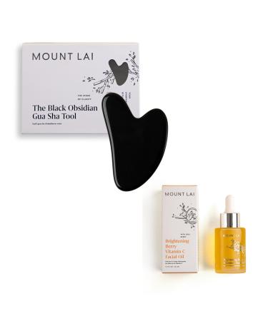 Mount Lai Obsidian Gua Sha + Vitamin C Facial Oil Radiance-Boosting Facial Duo