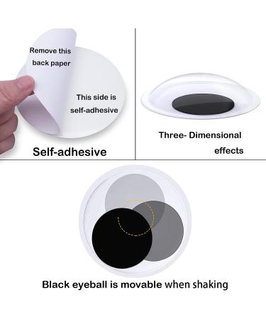 Large Self-Adhesive Wiggle Googly Eyes Set for DIY Crafts - 12 Pieces, 2-5 Diameter Size - Black and White Plastic Giant Wiggle Eyes for Home Decoration - Buy Online on GoSupps.com