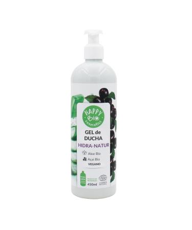 HAPPY BIO COSMETICS Hydra-Nature shower gel with Acai and Organic Aloe Vera 450 ml suitable for vegans
