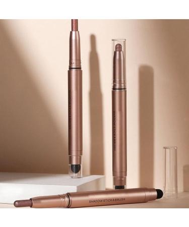 Eye Makeup | 2 in 1 Shimmer Stick Makeup with Sponge Head | Cream Long Lasting Eyeshadow Makeup Pencil Eye Makeup Supplies - Buy Online on GoSupps.com