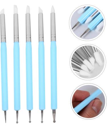minkissy 1 Set Nail Pen Nail Art Needle Pen Nail Point Drill Pen Dotting Tools Nail Art Wax Pencil for Nails Pro Tools Acrylic Nail Tools Manicure Pen Supplies Silicone Draw a Line Stylus 15x1x1cm Blue - Buy Online on GoSupps.com