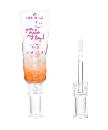 Essence Cosmetics Lip Oil Two-Phase, Protective, Radiant, Dew Feel, Translucent (2 ml)