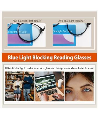 Multifocal Transition Photochromic Progressive Reading Glasses - Blue Light Blocking Metal Multifocus Readers for Men & Women - 2.5x in Black - Buy Online on GoSupps.com