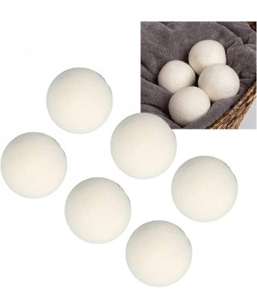 Drying Ball Reduce Static Electricity 6 Pcs Dehumidify High Density Wool Laundry Balls for Clothes Washing (5cm) - Buy Online on GoSupps.com