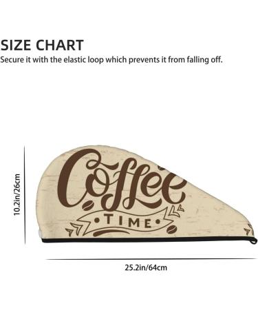Shop Coffee Time Microfiber Hair Towel - Soft Super Absorbent Wrap for Long Curly & Thick Hair - Quick Dry Coral Velvet for Women - Buy Online on GoSupps.com
