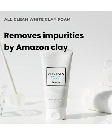 Heimish All Clean White Clay Foam 5.3oz | Facial Cleanser for Sebum Control & Acne Treatment - Buy Online on GoSupps.com