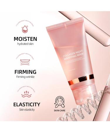 Collagen Night Wrapping Mask Collagen Overnight Face Mask Peel Off Face Masks - Hydrolyzed Collagen Face Masks Skincare for Elasticity & Hydration Tight Skin Reduce Sagging & Dullness - Buy Online on GoSupps.com
