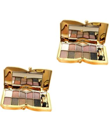 Angoily 2pcs Colorful with Shadow Eye Mirror Makeup # Eyeshadow Colors Brush and Flash Glitter 1 count (Pack of 1) As Shownx2pcs - Buy Online on GoSupps.com