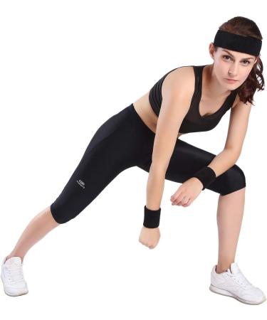 ONUPGO 6-Piece Sweatbands Set for Gym & Sports - 2 Headbands & 4 Wristbands for Workout, Yoga, Football, Basketball - Red/Yellow/Red - Buy Online on GoSupps.com