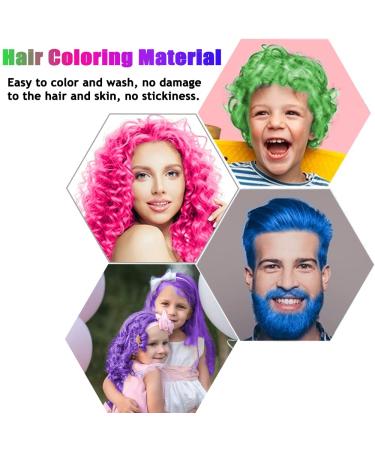 Temporary Hair Color Wax for Halloween - Green, Pink, Blue, Purple | Washable Dye for Kids & Adults - DIY Hairstyle for Party & Cosplay - Buy Online on GoSupps.com