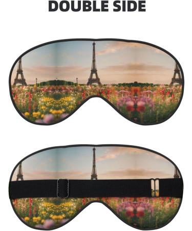 Beautiful Eiffel Tower Paris Print Unisex Sleep Mask | Double-Sided Eye Mask for Sound Sleep & Skin Care - Shop Internationally - Buy Online on GoSupps.com