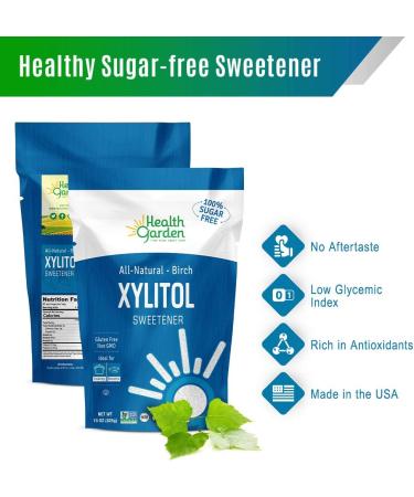 GoSupps.com - Health Garden All Natural Birch Xylitol Sweetener 16 oz (453 g) - Buy Online on GoSupps.com
