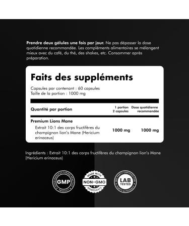 Lion's Mane Capsules 60 units - Buy Online on GoSupps.com