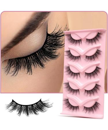 5 Pairs Wispy Mink Lashes Natural Look Eyelashes Volume Lash Extensions Fluffy False Eyelashes Lady Long Strip Lashes Cat Eye Eyelashes Women Fake Fox Eye Lashes Type 10 - Buy Online on GoSupps.com